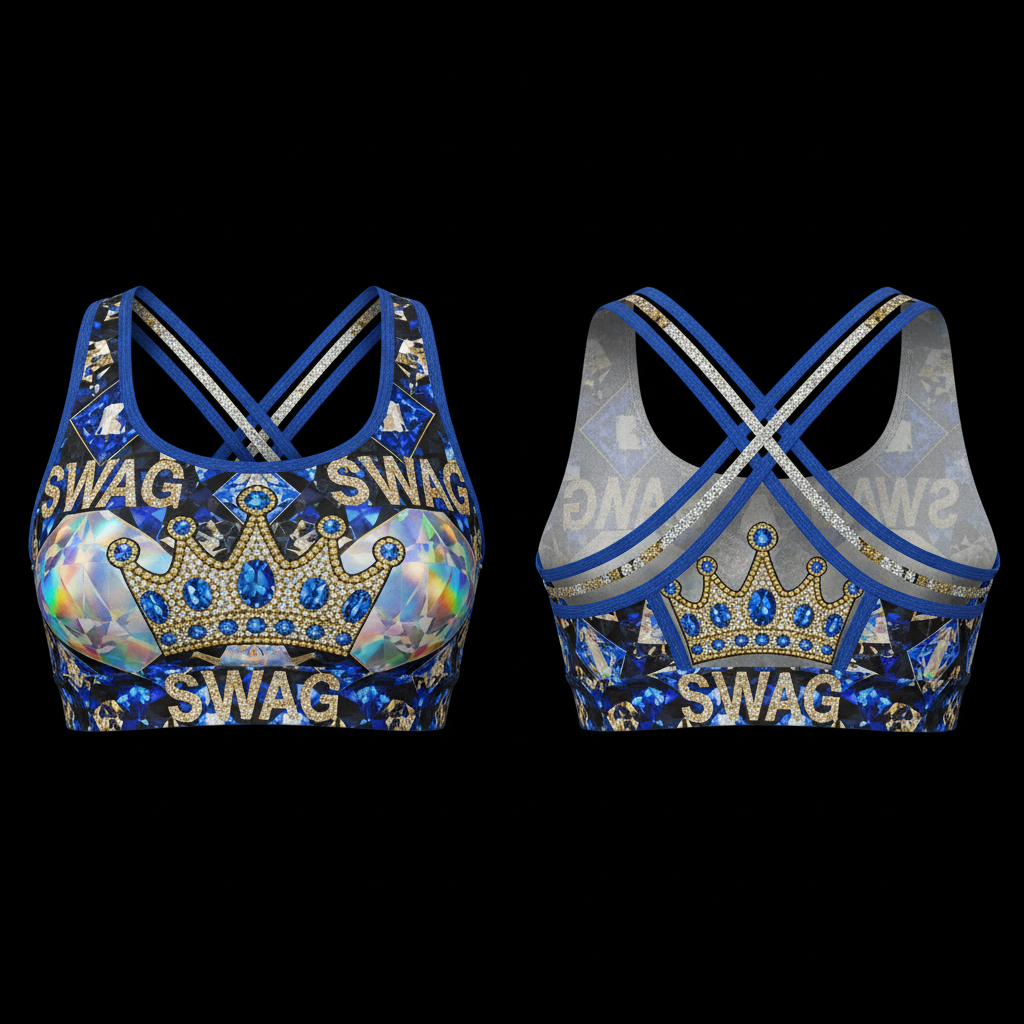 TITAN Women's Sports Bra Diamond Crown SWAG Edition