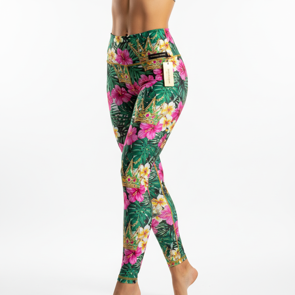TITAN Tropical Crown Women’s Leggings — Crown SWAG Edition