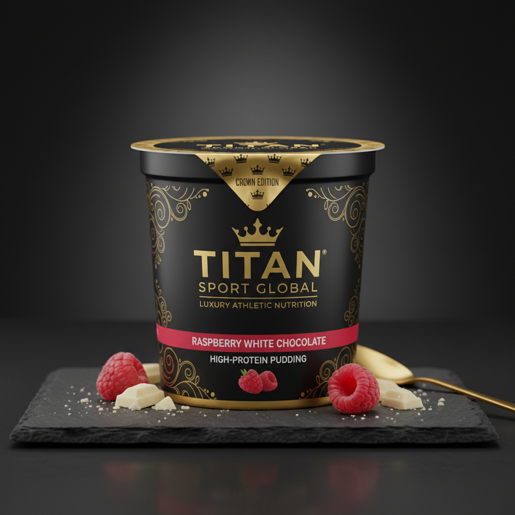 Crown Raspberry White Chocolate Protein Pudding Cup — TITAN SPORT GLOBAL