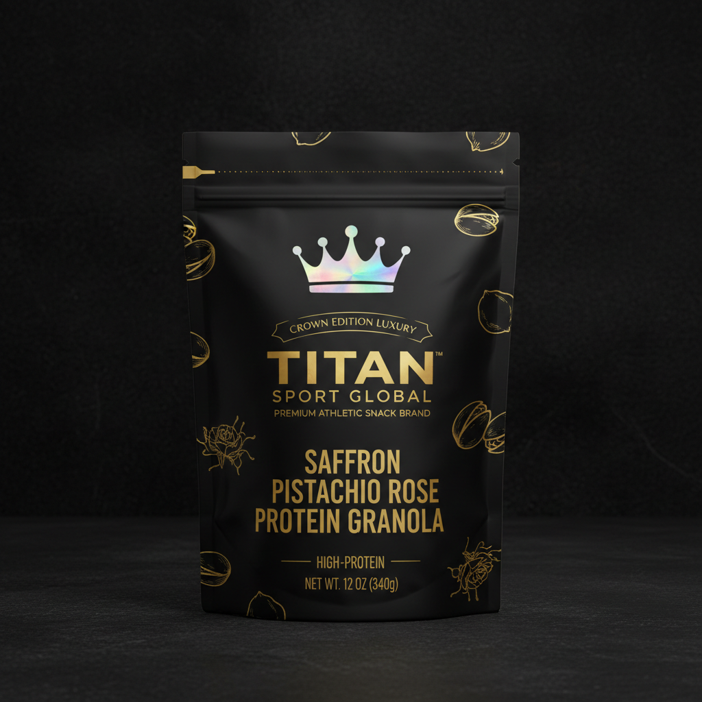 Crown Edition Saffron Pistachio Rose Protein Granola — TITAN SPORT GLOBAL