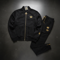 TITAN Men's Midnight Black Crown Tracksuit matching set flat lay