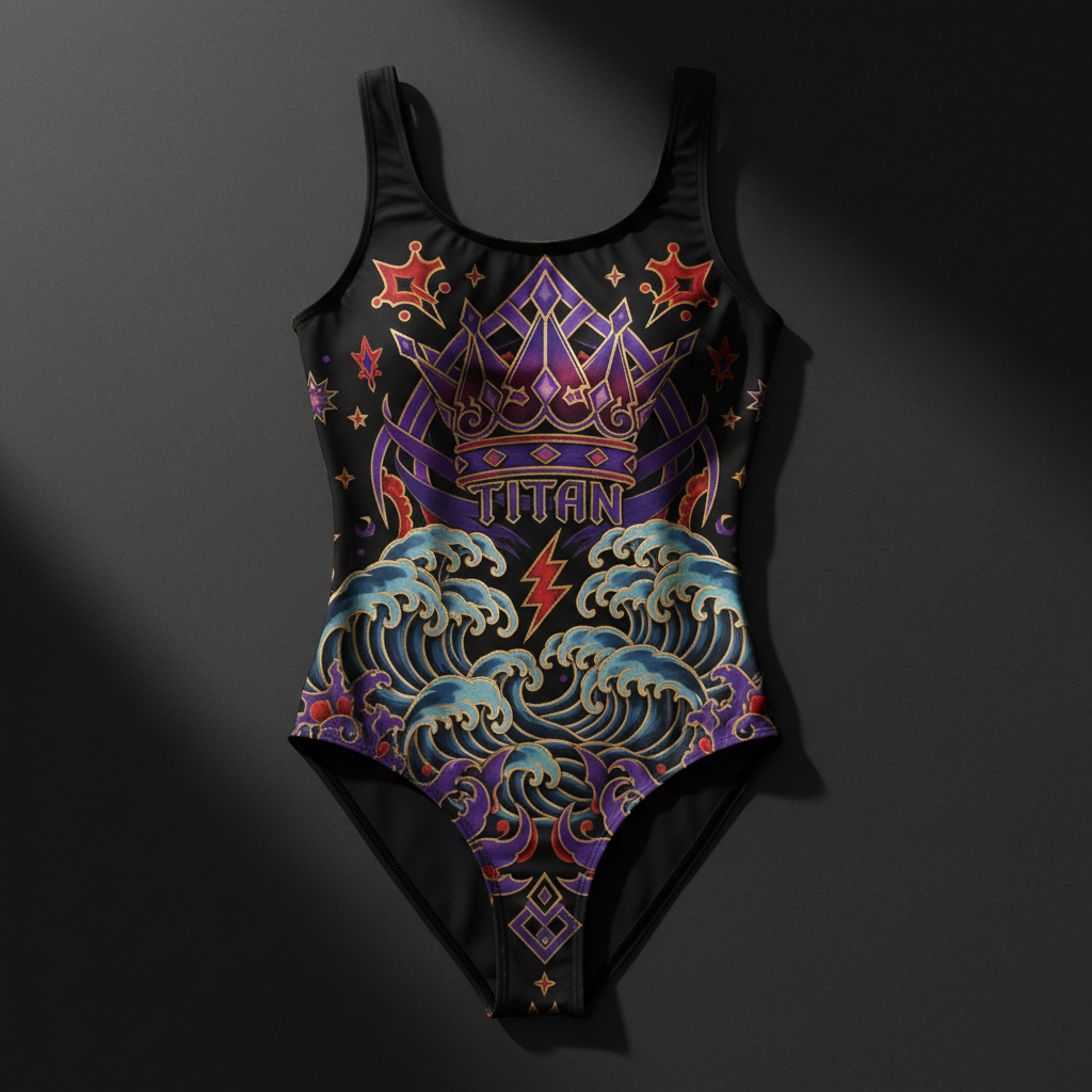 TITAN Women's One-Piece Swimsuit TITAN Supreme Queen Crown Edition