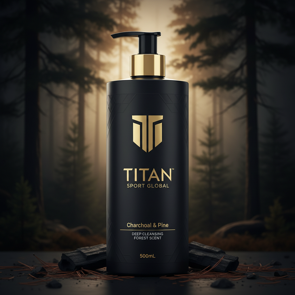 TITAN HIM Body Wash Charcoal & Pine