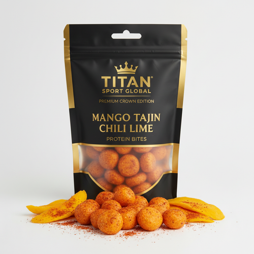 Crown Edition Mango Tajín Protein Bites — matte black Crown Edition pouch