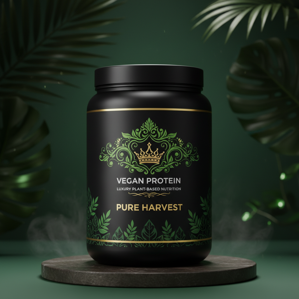 TITAN Plant Protein Green Crown Edition black green gold tub