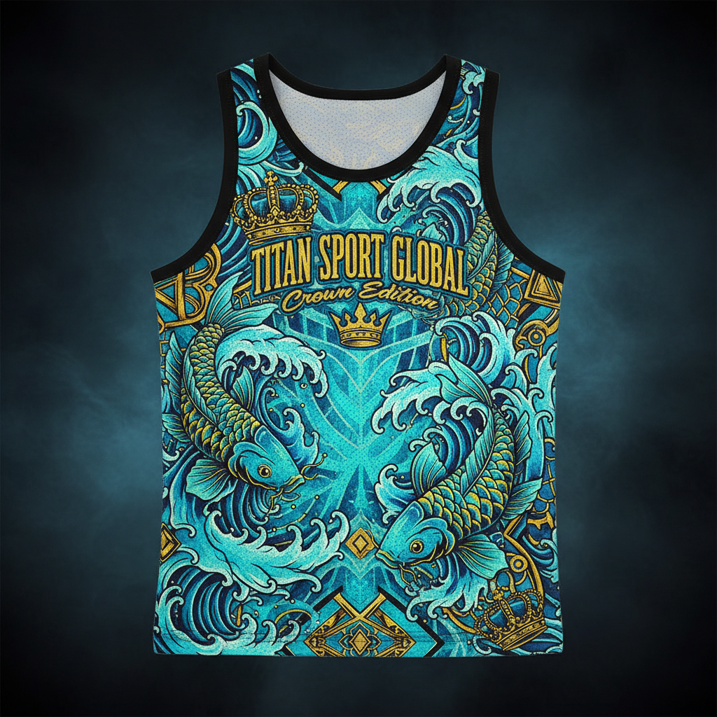 TITAN Crown Edition Kids Koi Wave Athletic Tank
