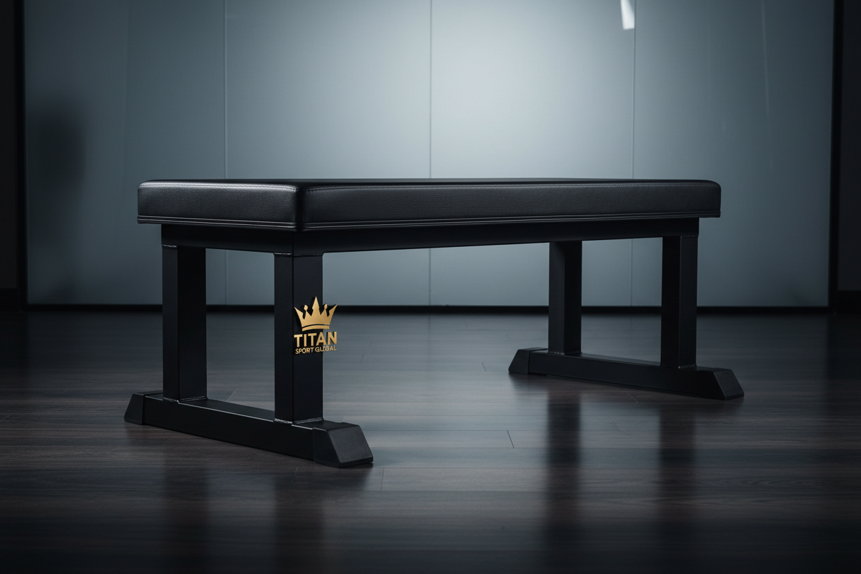 TITAN Crown Edition Flat Utility Bench matte black gold