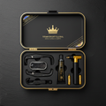 TITAN Crown Edition Cycling Tyre Repair Kit Matte Black Gold