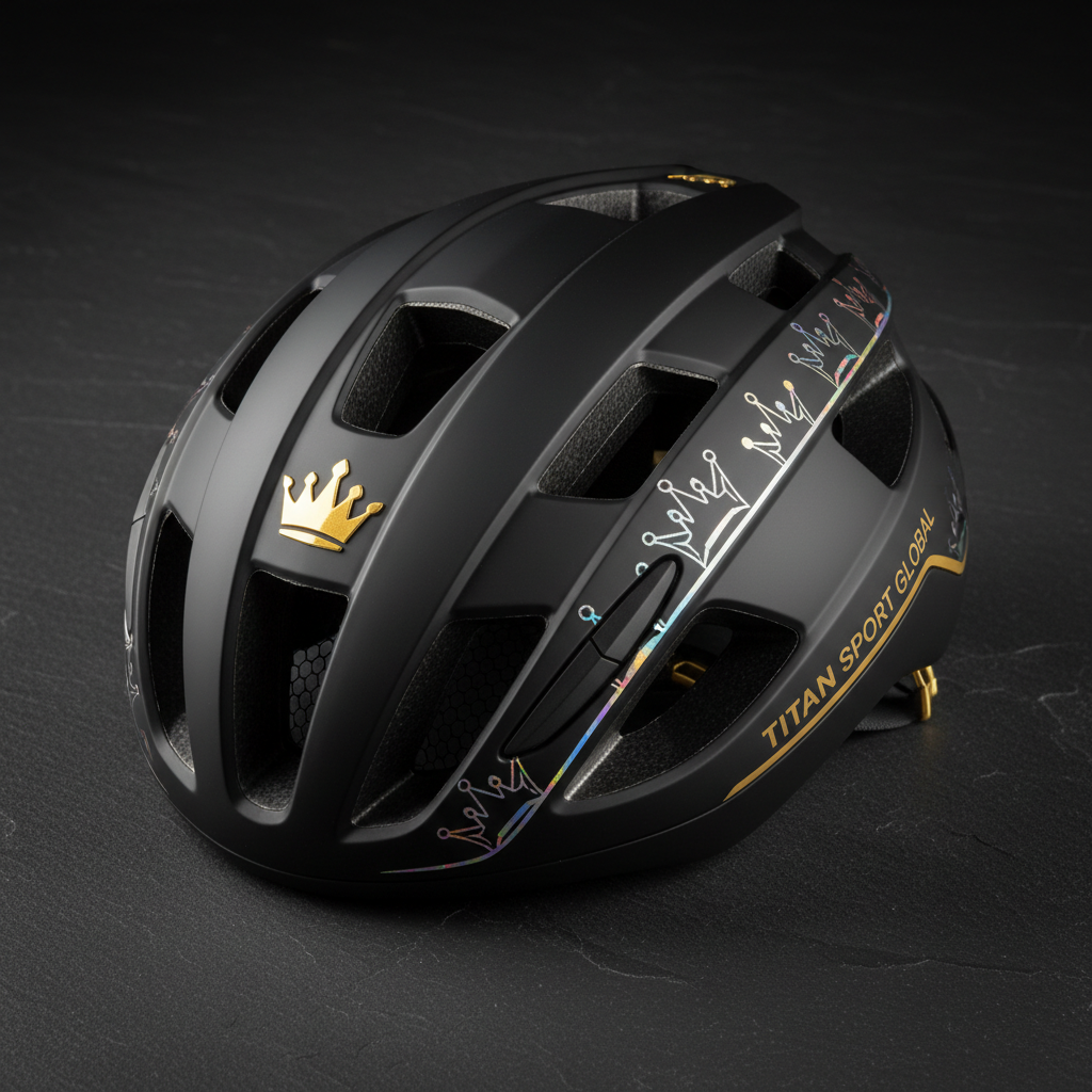 TITAN Crown Edition Cycling Helmet Matte Black Gold