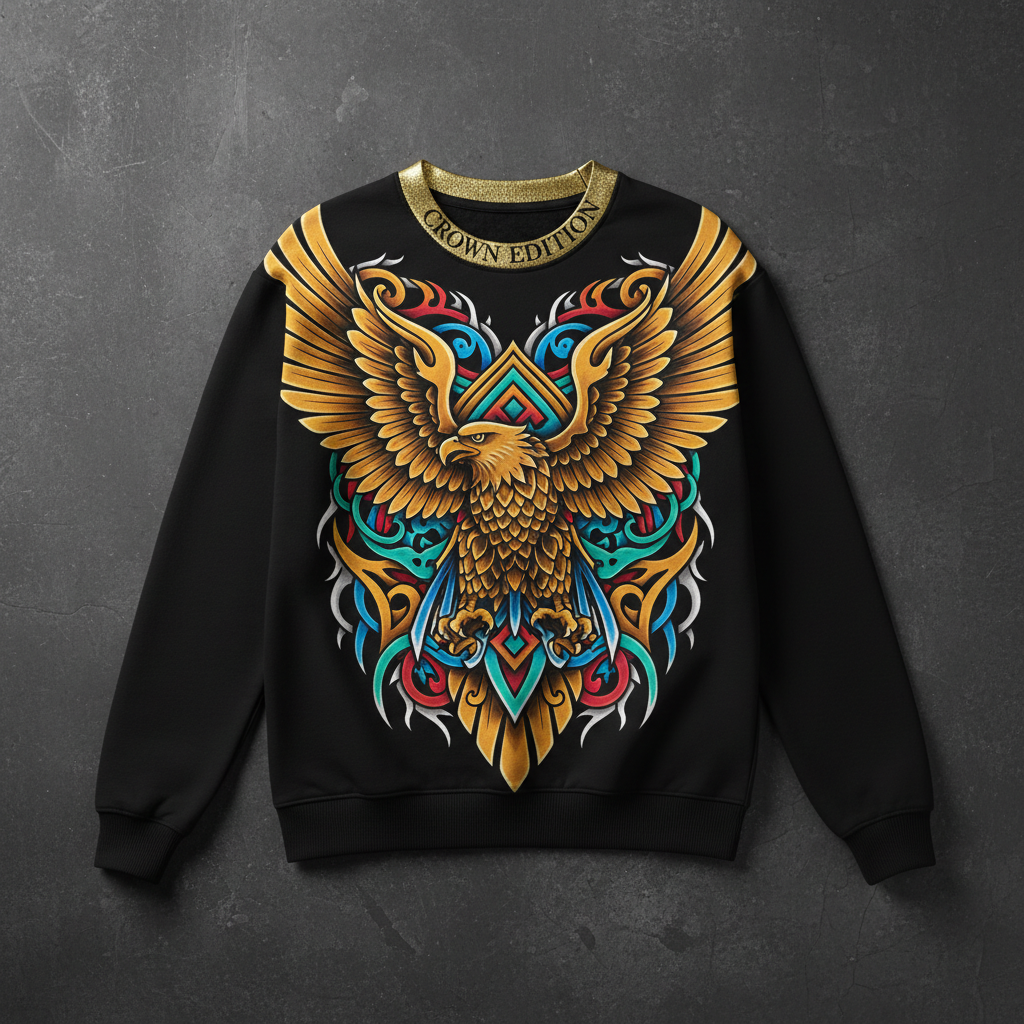 TITAN Women's Mongolian Eagle Huntress Crewneck — Burkitshi Edition