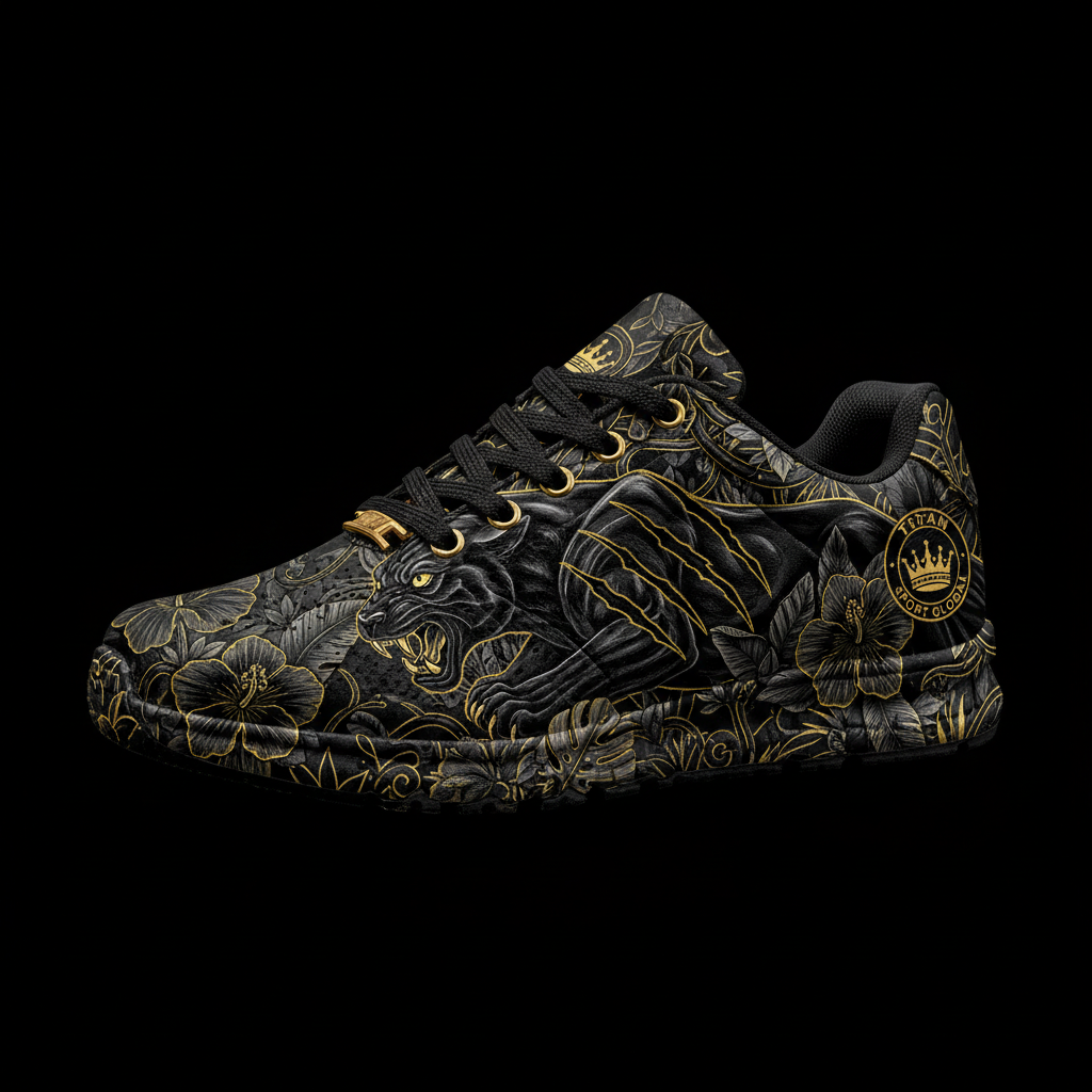 TITAN Crown Edition Black Panther Men's Training Shoe Tattoo Art