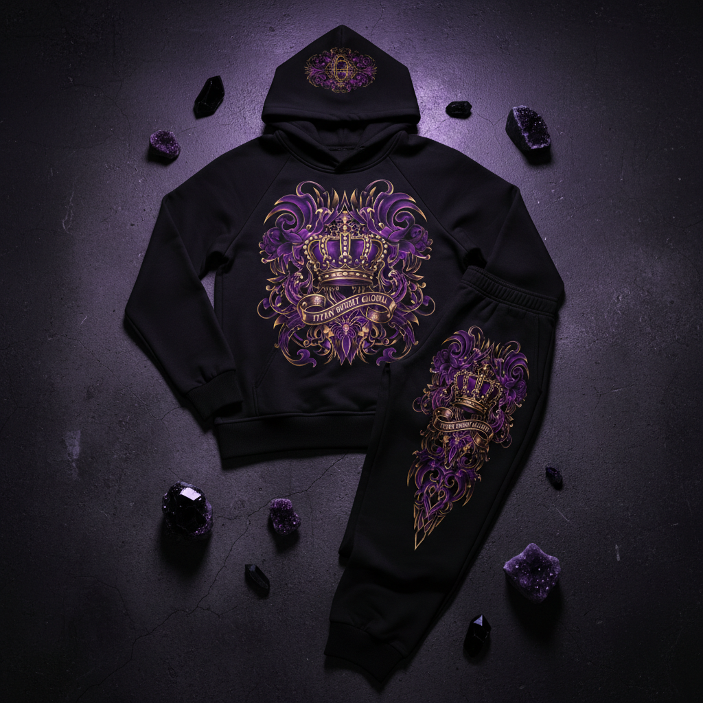 TITAN Women's Crown Edition Lounge Set Violet Gold