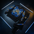 TITAN Men's Crown Edition Lounge Set Electric Blue Gold