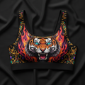 TITAN Crown Edition Women's Sports Bra — Tiger Queen Tattoo Art