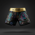 TITAN Plus Women's Hamsa Moon Goddess Shorts — Spiritual Crown Edition sizes 1X–5X