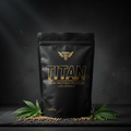 TITAN Hemp Protein Powder - Unflavored 1lb bag premium black and gold branding