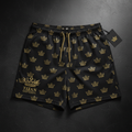 TITAN Men's Midnight Black Crown Athletic Shorts — King SWAG Edition