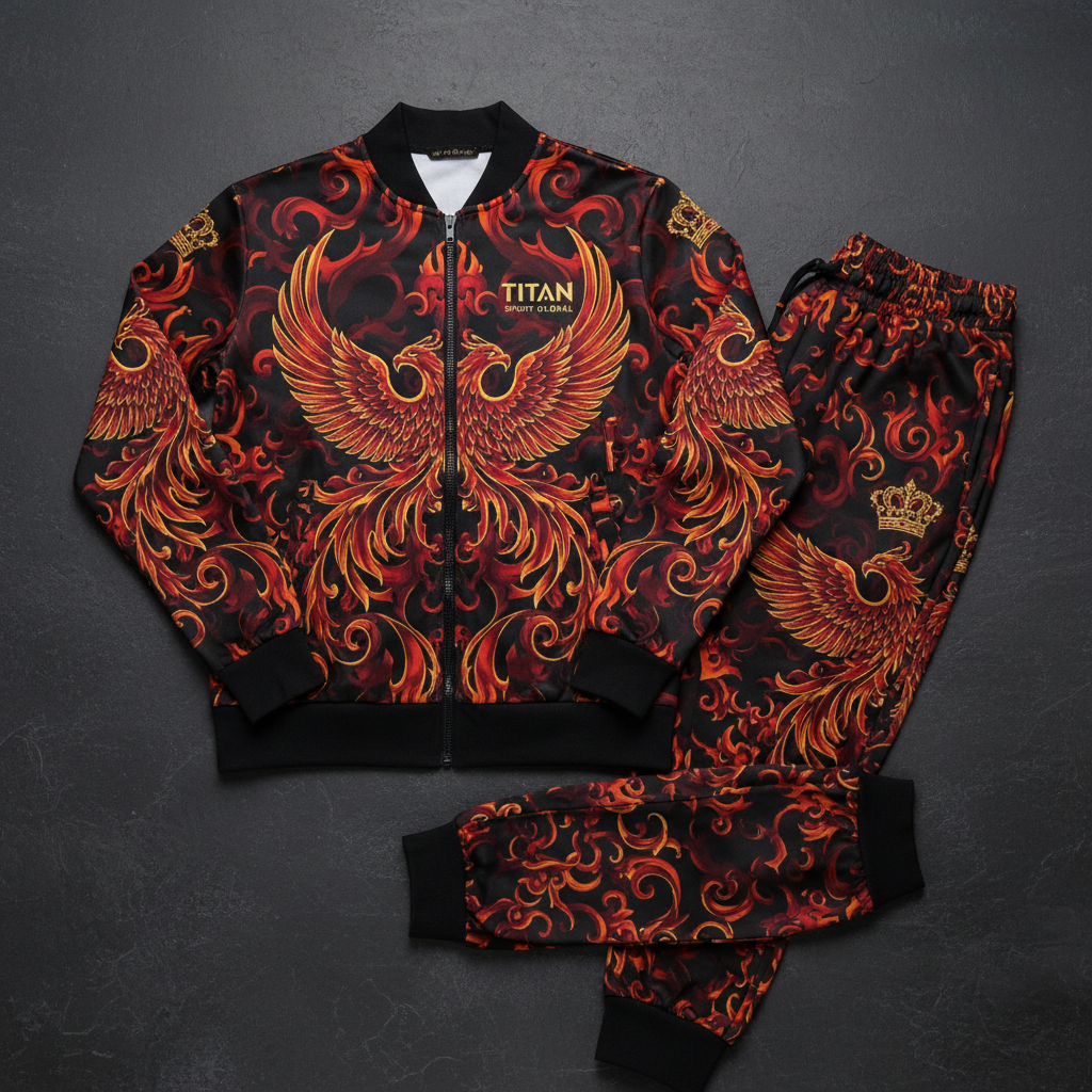 TITAN Women's Phoenix Crown Tracksuit matching set flat lay