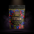 TITAN Organic Dried Mixed Berries — No Sugar Added, Crown Edition tattoo-style artwork