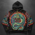 TITAN Women's Quetzalcoatl Feathered Hoodie — Chalchiuh Edition