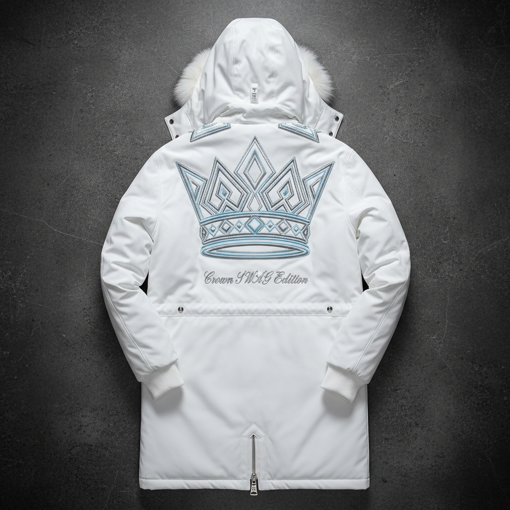 TITAN Men's Arctic White Crown Parka — Ice King SWAG Edition