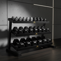 TITAN Crown Edition 3-Tier Dumbbell Rack matte black gold