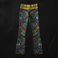 TITAN Crown Edition Tattoo Art Mayan Jaguar Flare Leggings Women's Athletic Bottoms