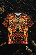 TITAN Men's Tiger Flame Crown Performance Shirt flat lay King SWAG Edition