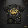 TITAN Men's Performance Tee Built By God Crown Edition flat lay