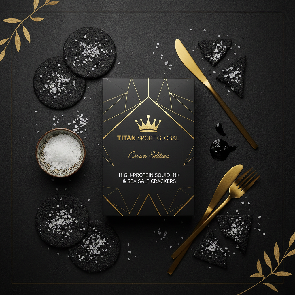 TITAN High-Protein Squid Ink & Sea Salt Crown Cracker Pack
