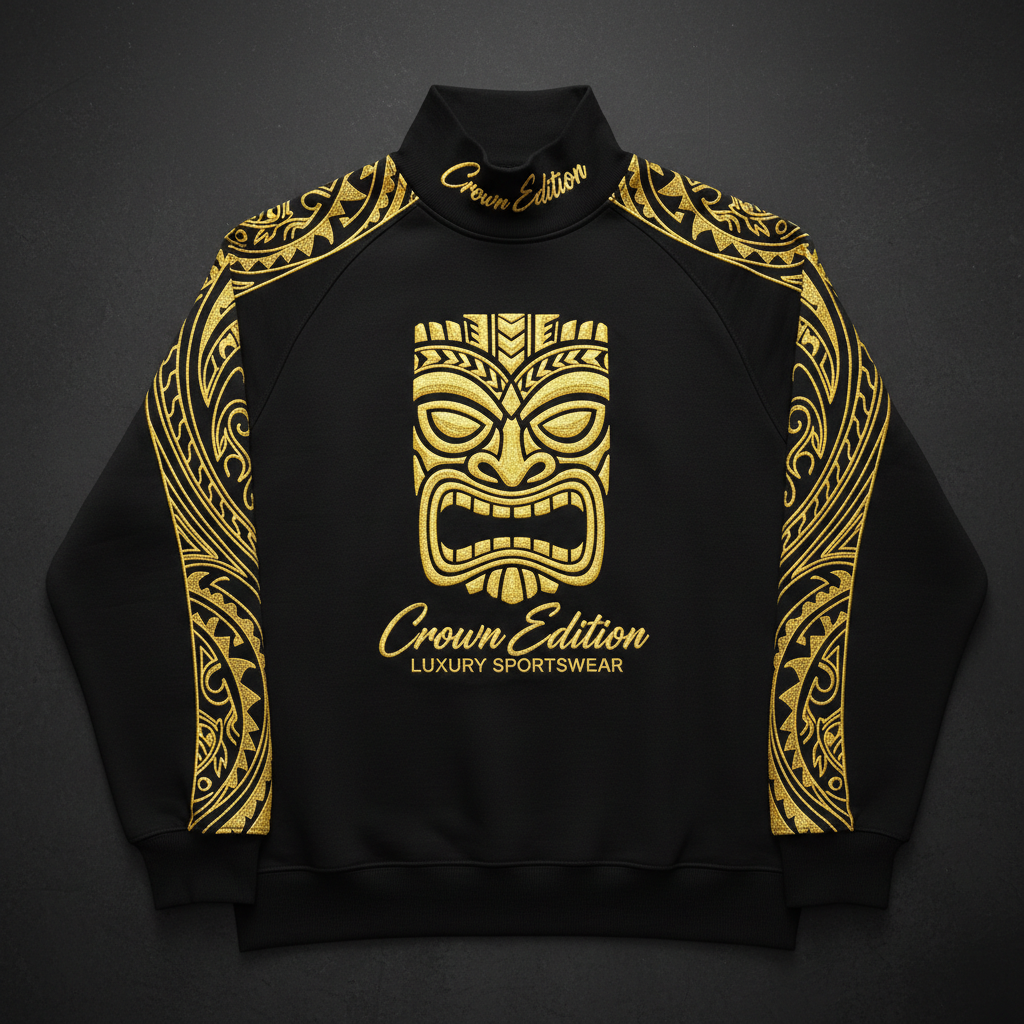TITAN Polynesian Tiki Crewneck Turtleneck — Mana Edition
