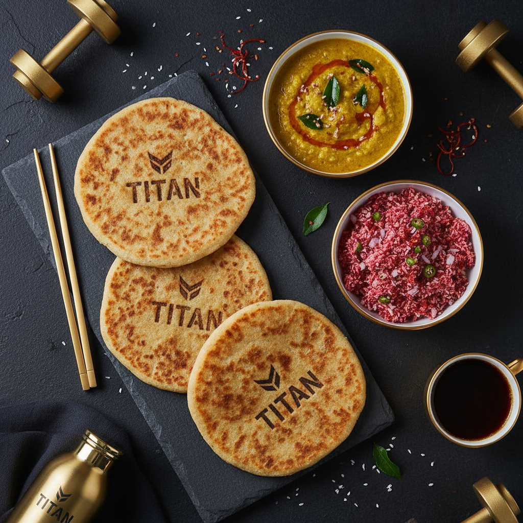 TITAN Sri Lankan Vegan Pol Roti & Dhal Breakfast Plate