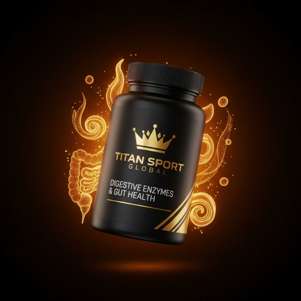 TITAN SPORT GLOBAL digestive enzymes supplement bottle
