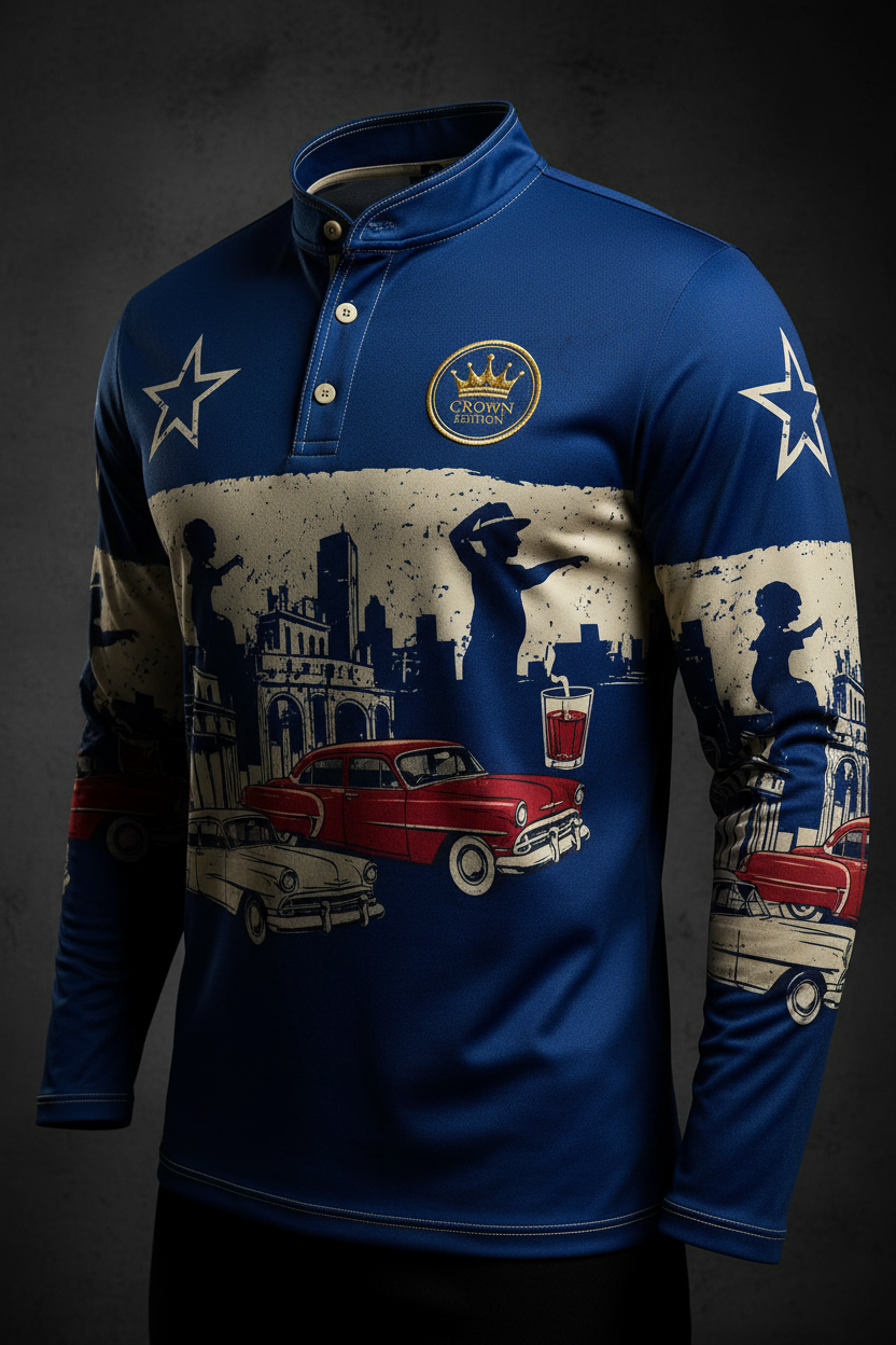 TITAN Men's Cuban Havana Henley Revolucion Edition