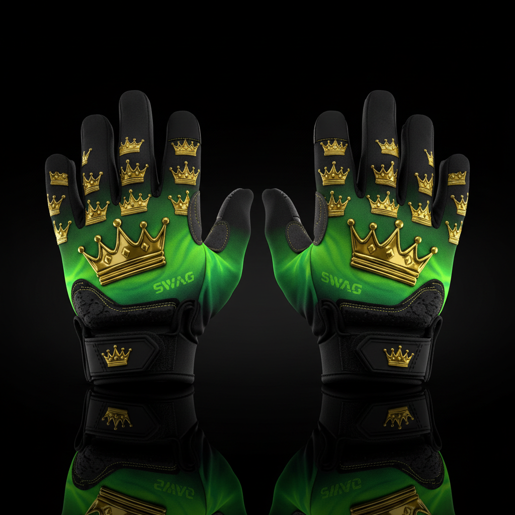 TITAN Cycling Gloves Neon Crown SWAG Edition