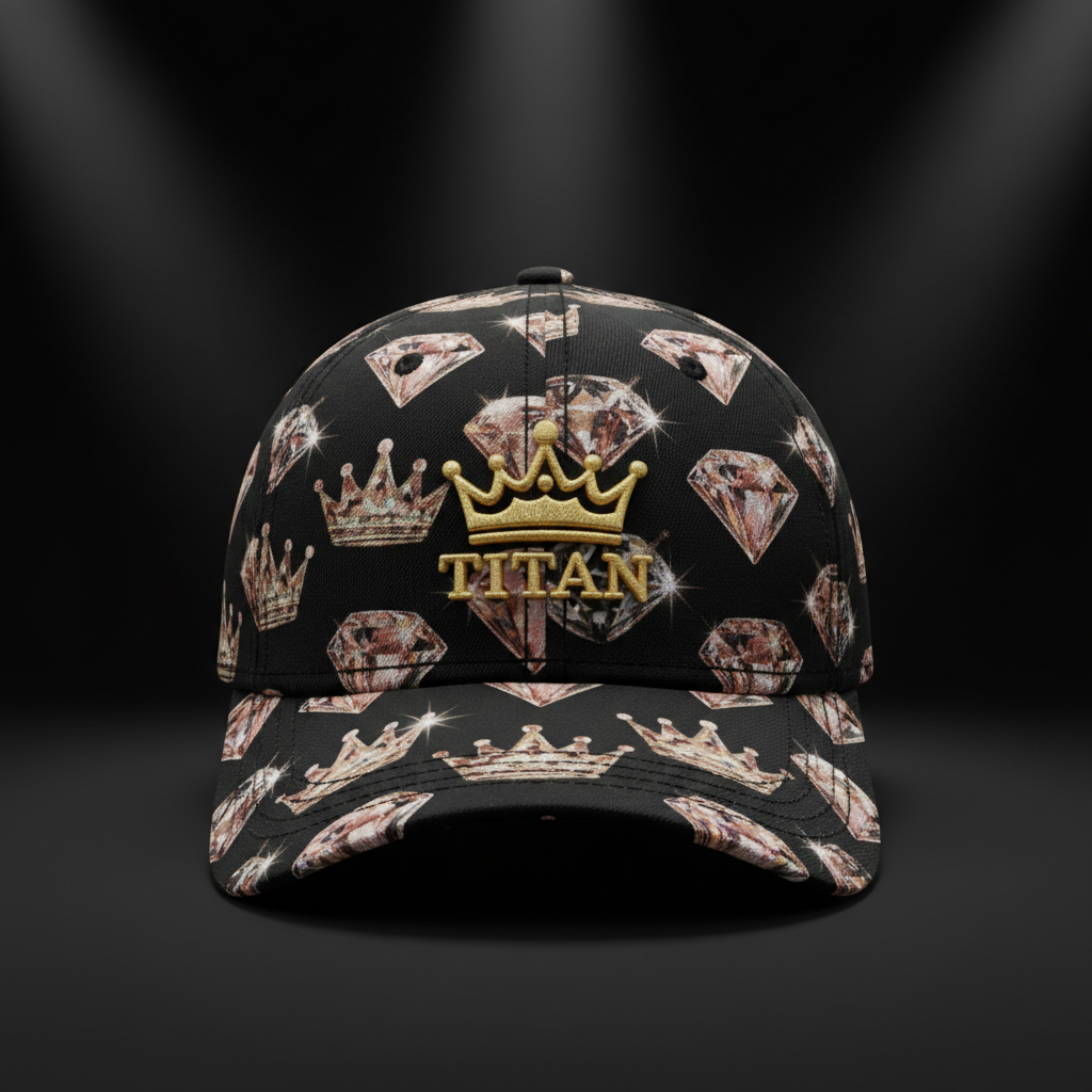 TITAN Dad Hat — Rose Gold Diamond Crown
