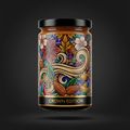 TITAN Almond Butter Classic Smooth — Crown Edition bold tattoo-style artwork