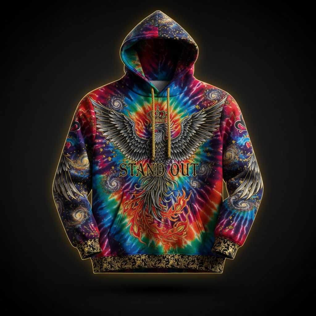 TITAN Unisex Tie-Dye Hoodie - Stand Out Crown Edition Design