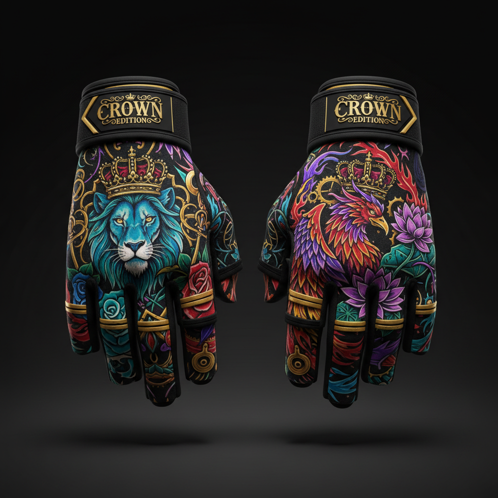 TITAN Training Gloves Fingerless - Tactical Grip Crown Edition