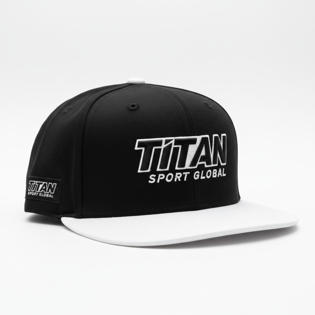 TITAN Black & White Snapback Cap - Champion Edition