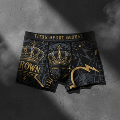 TITAN Men's Boxer Briefs Crown Edition — Slate Grey Gold