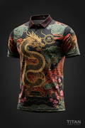 TITAN Men's Chinese Imperial Dragon Henley Forbidden City Edition