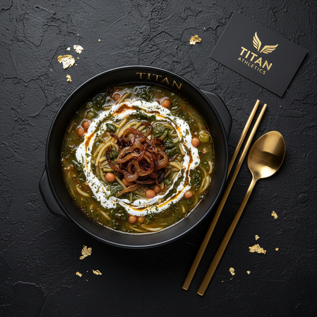 TITAN Iranian Vegan Ash Reshteh Noodle Herb Soup Breakfast