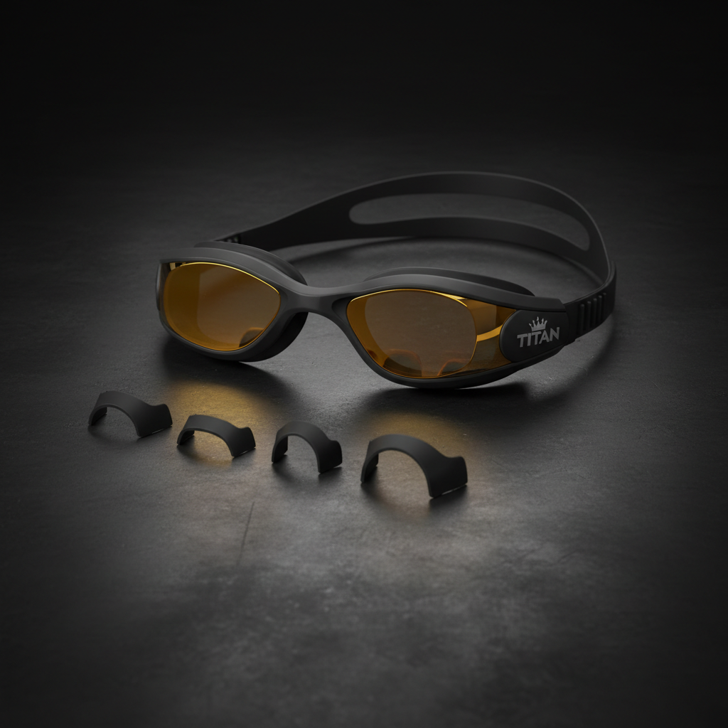 TITAN Swim Goggles - Anti-Fog UV Protection Racing Goggles