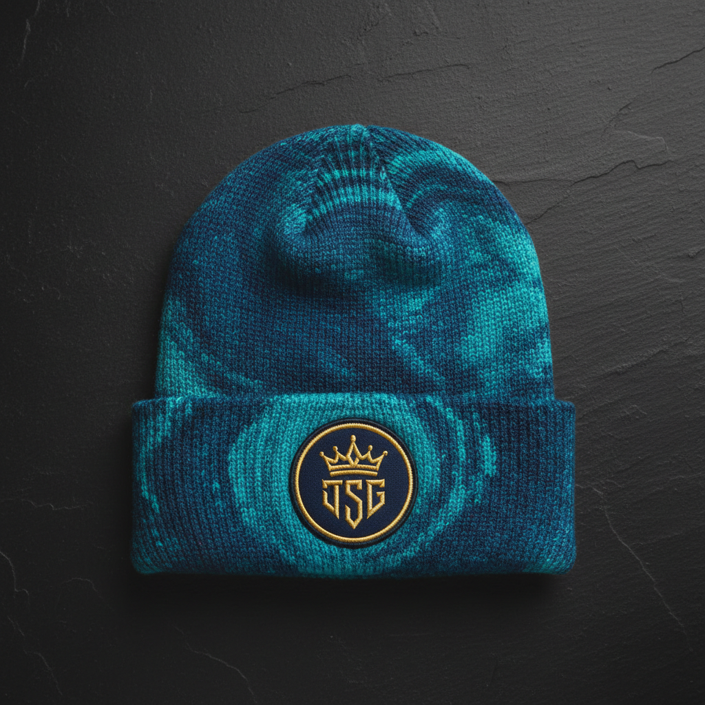 TITAN Ocean Wave Crown Beanie flat lay