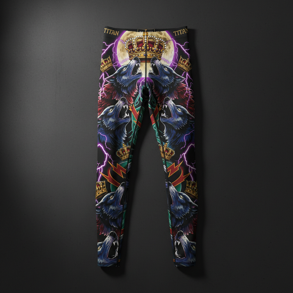 TITAN Men's Compression Tights - Wolf Pack Crown Edition Design