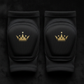 TITAN Volleyball Knee Pad Sleeves Crown Edition matte black gold crown logo integrated foam padding compression pair