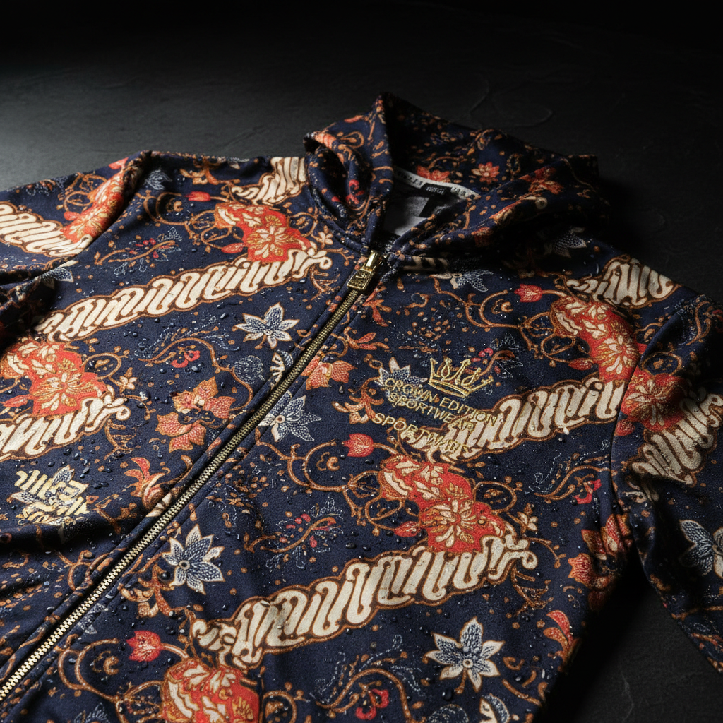 TITAN Javanese Batik Zip-Up Hoodie — Parang Edition