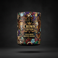 TITAN Protein Coffee Cold Brew Blend — Crown Edition bold tattoo-style artwork