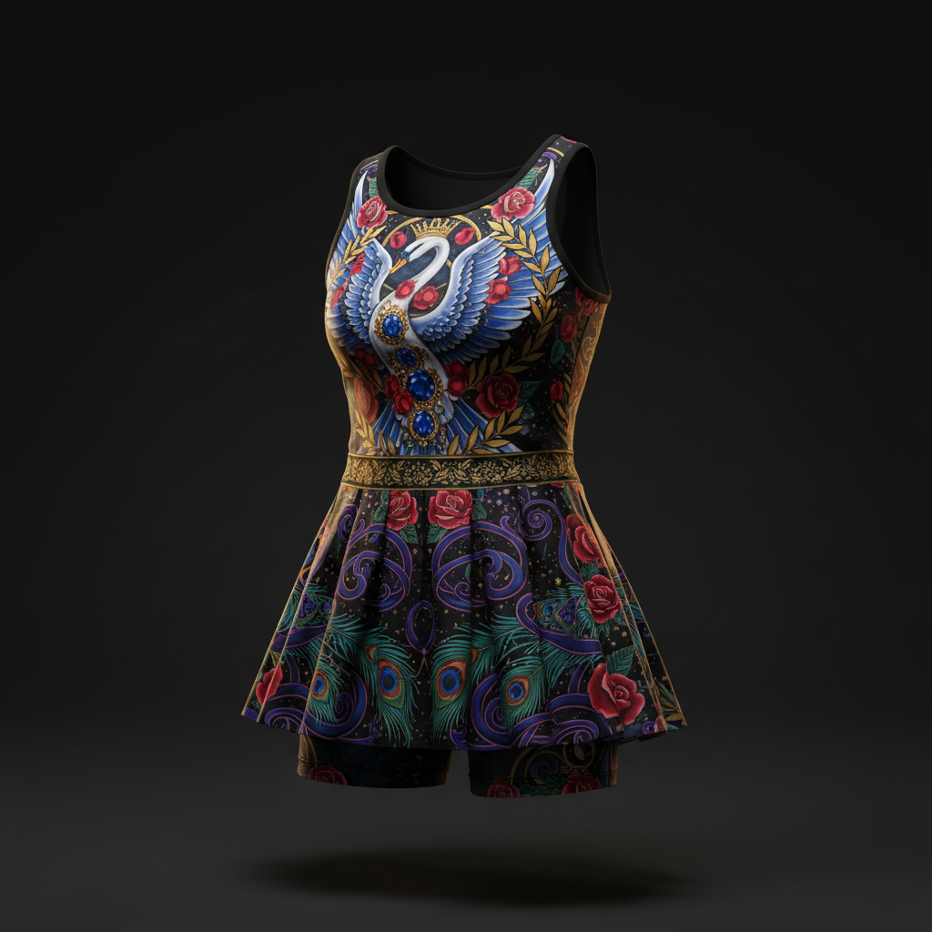 TITAN Women's Tennis Dress - Swan Queen Crown Edition Design
